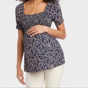 Isabel Maternity smocked maternity top